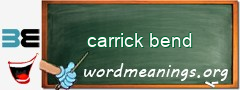 WordMeaning blackboard for carrick bend